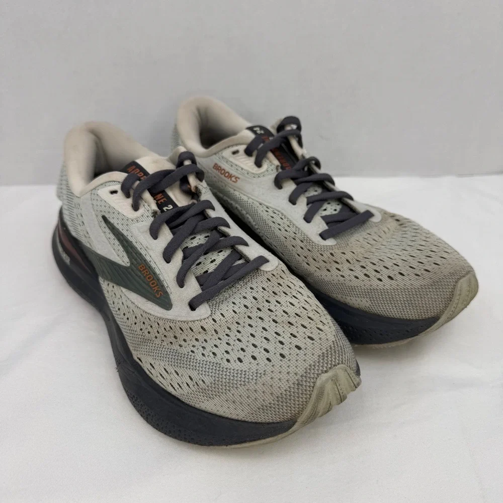 Brooks Adrenaline GTS 24 Mens 8.5 Grey Black Road Running Shoes 1204261B030
